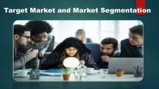 Target Market and Market Segmentation