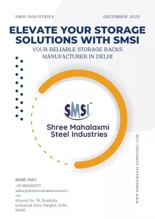 Elevate Your Storage Solutions with Shree Mahalaxmi Steel Industries