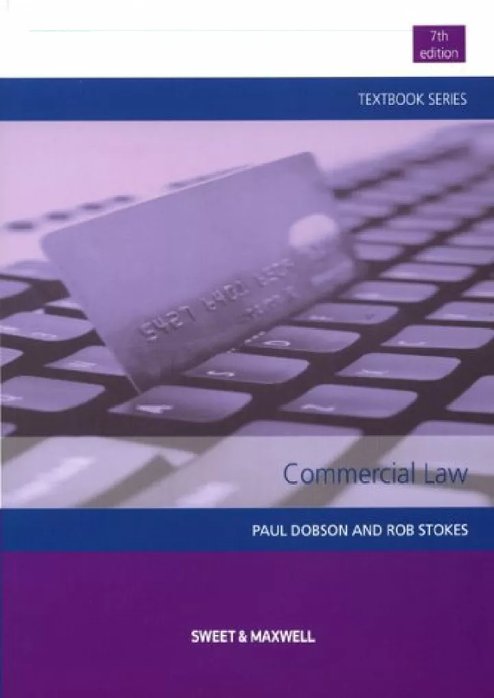 pdf dobson and stokes commercial law textbook