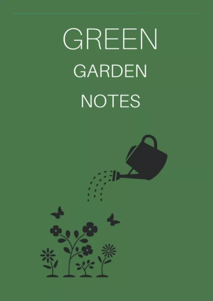 read pdf green garden notes an expressive