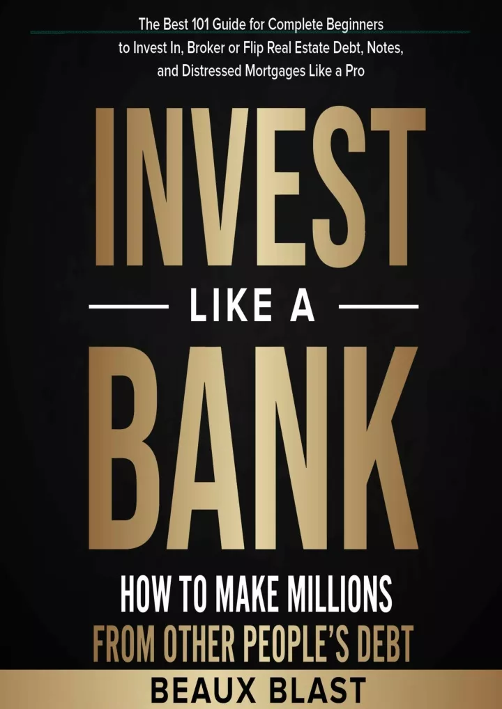 pdf read online invest like a bank how to make