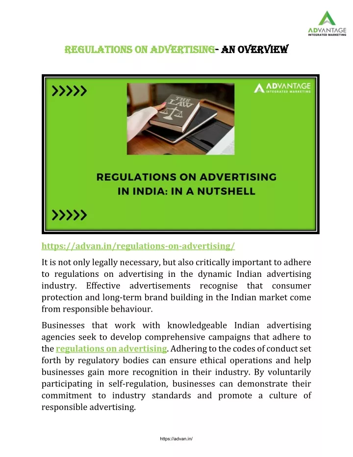 regulations on advertising regulations