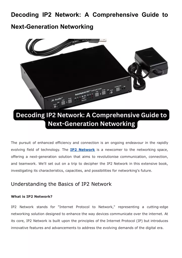 decoding ip2 network a comprehensive guide to