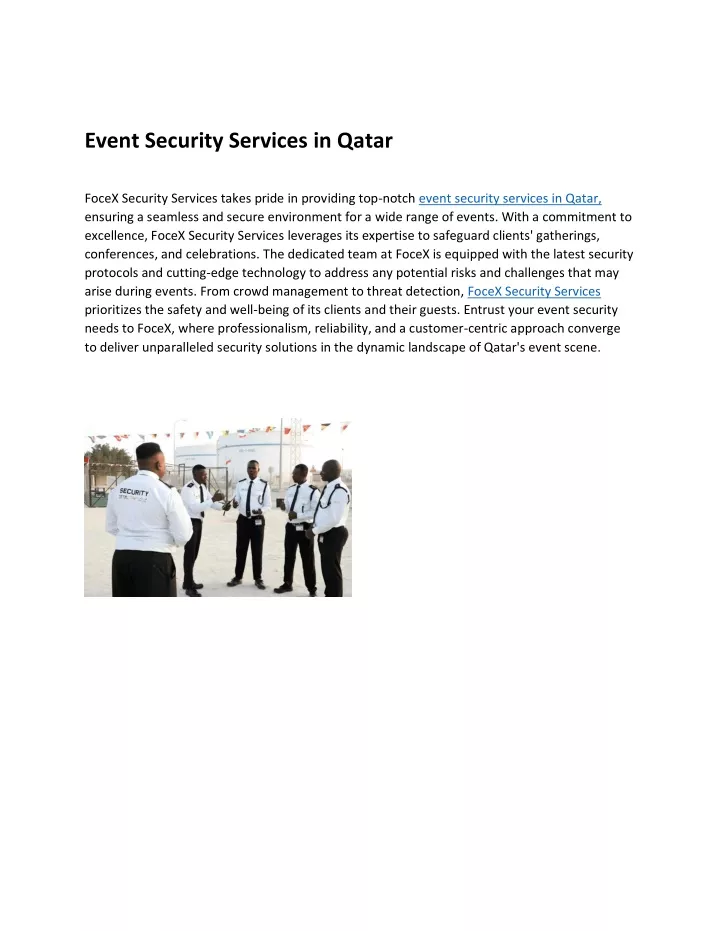 event security services in qatar