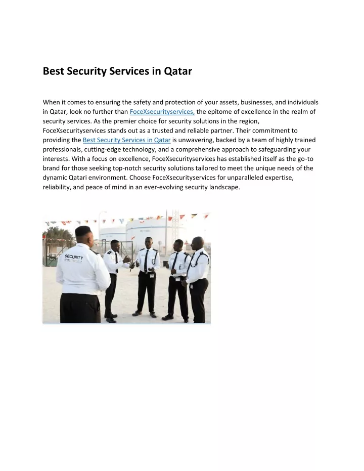best security services in qatar