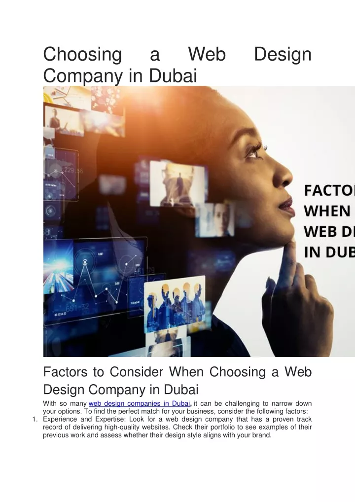 choosing company in dubai