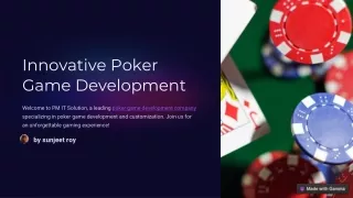 innovative poker game development