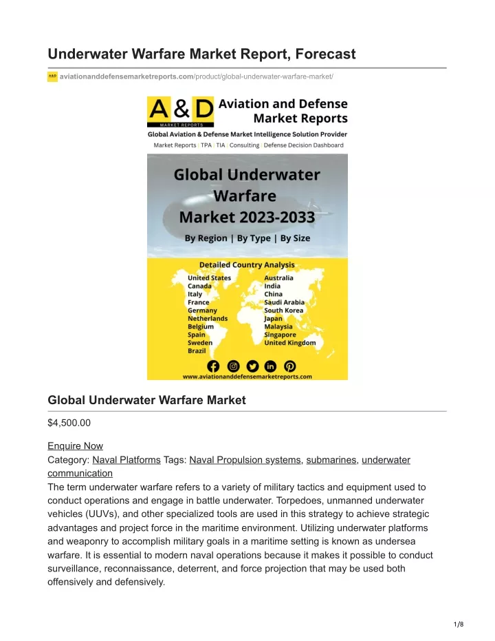underwater warfare market report forecast