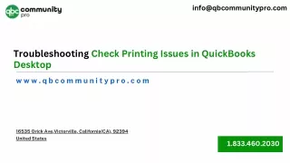 Troubleshooting Check Printing Issues in QuickBooks Desktop