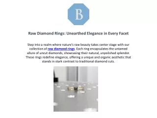 Unique Raw Diamond Rings Online