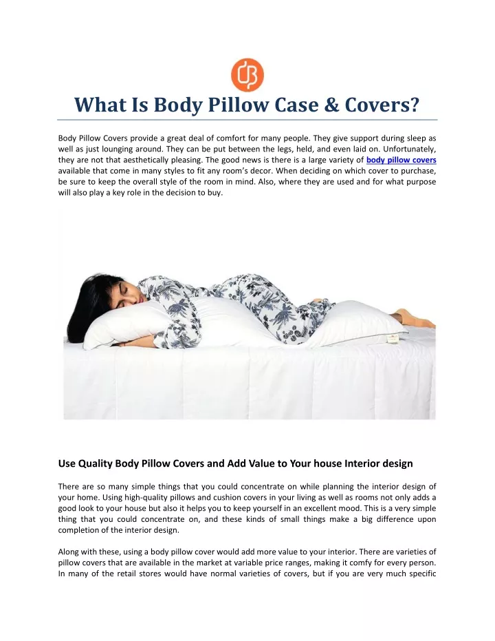 what is body pillow case covers