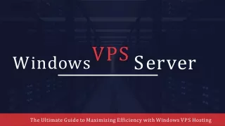 Supercharge Your Online Presence with Windows VPS Server Hosting