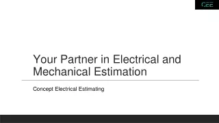 Concept Electrical Estimating - Electrical Estimator