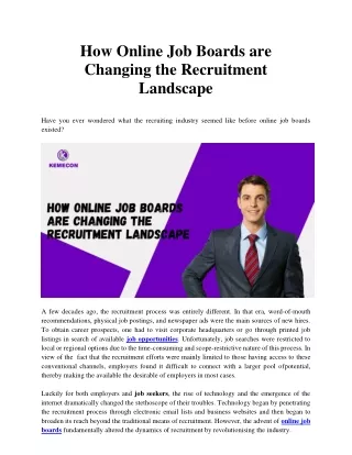 How Online Job Boards are Changing the Recruitment Landscape