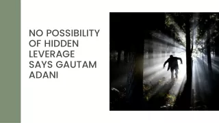 no possibility of hidden leverage says gautam