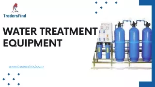 Water Treatment Equipment Supplier in UAE - TradersFind