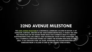 32nd Avenue Milestone
