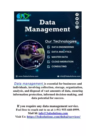 data management is essential for businesses