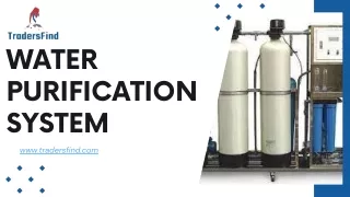Water Purification System in UAE - TradersFind