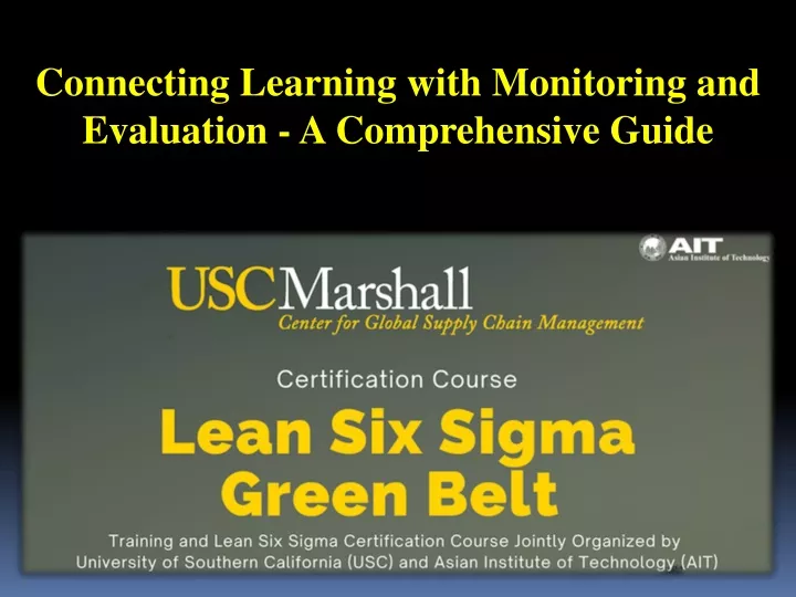 connecting learning with monitoring