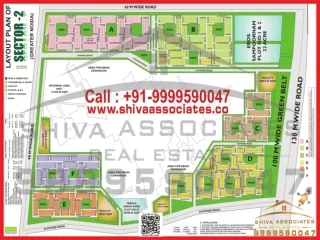 Layout Plan Of Sector 2 Greater Noida HD Map | Shiva Associates