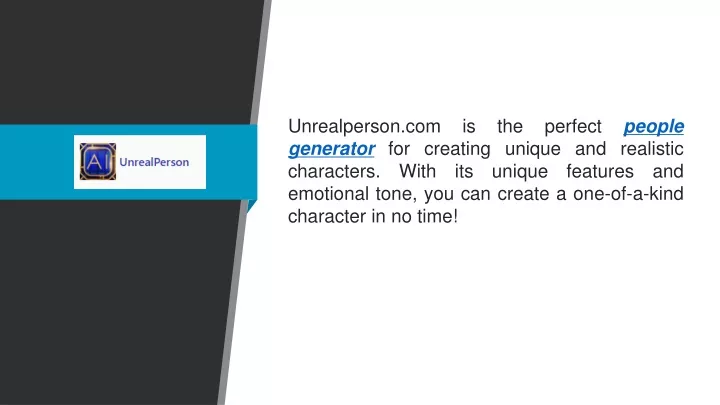 unrealperson com is the perfect people generator
