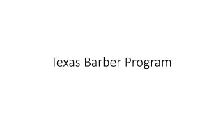 Texas Barber Program