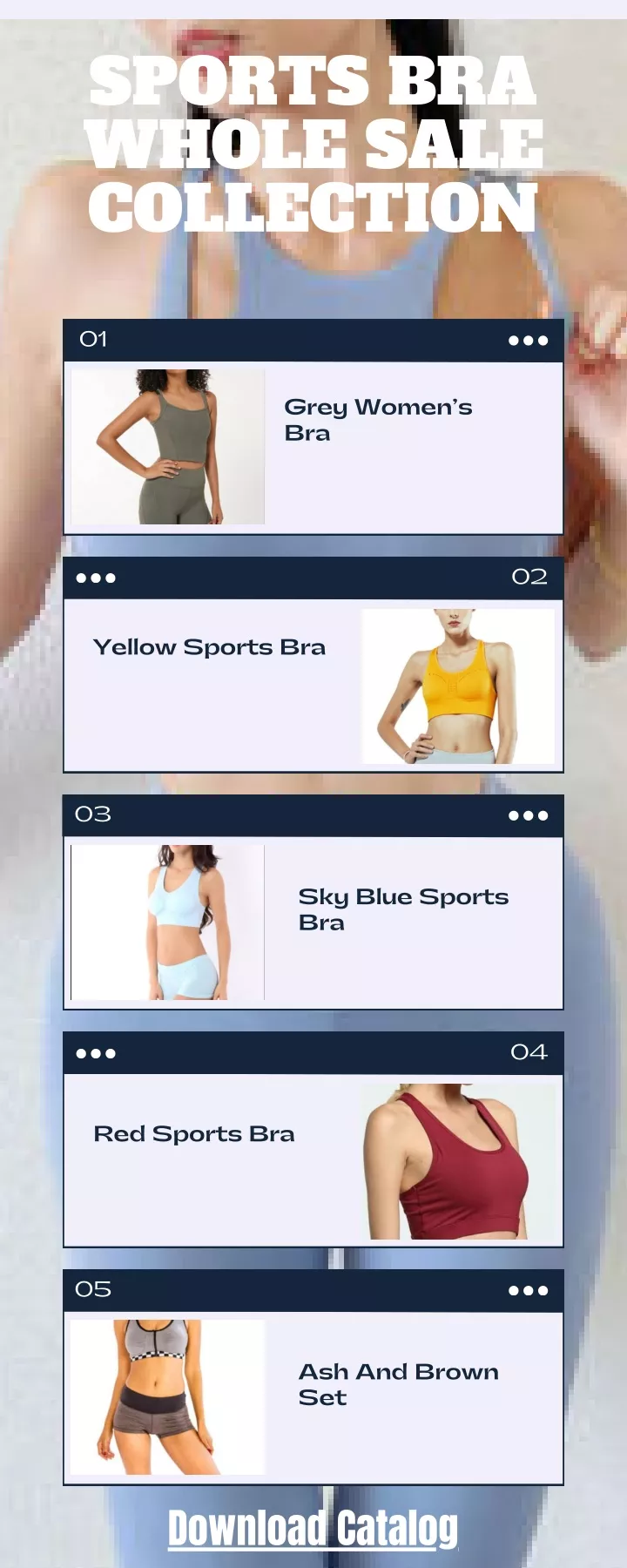sports bra whole sale collection