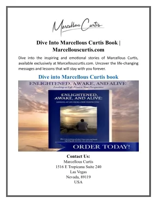 Dive Into Marcellous Curtis Book | Marcellouscurtis.com