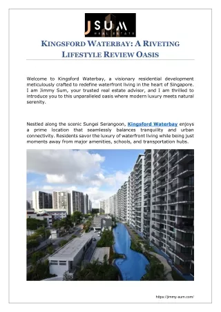 KINGSFORD WATERBAY A RIVETING LIFESTYLE REVIEW OASIS