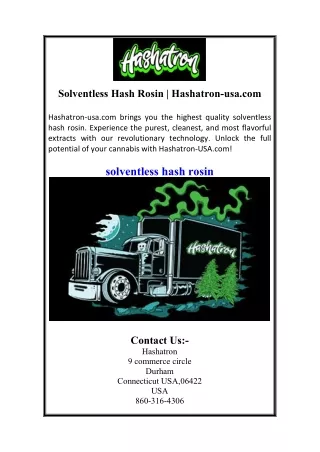 solventless hash rosin hashatron usa com