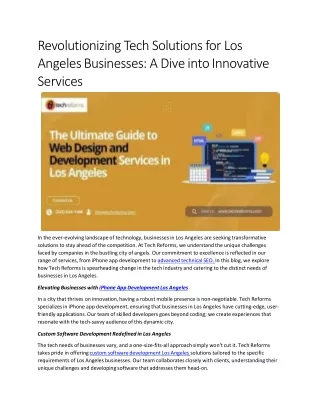 Revolutionizing Tech Solutions for Los Angeles Businesses