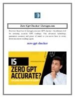 Zero Gpt Checker  Zerogpt.com - slide 1