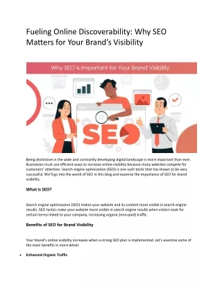 Fueling Online Discoverability Why SEO Matters for Your Brand’s Visibility