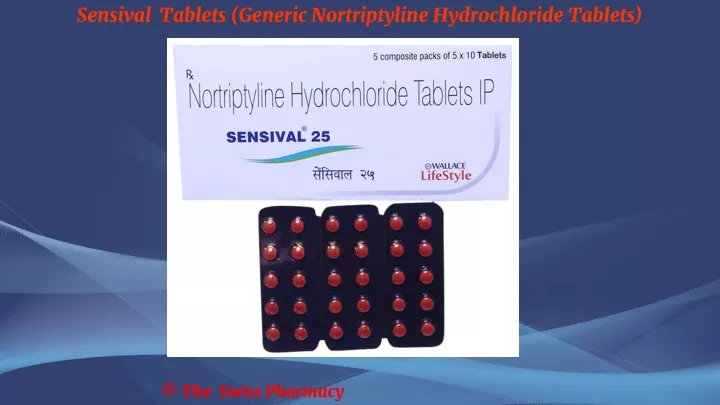 sensival tablets generic nortriptyline