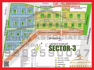 Layout Plan Of Sector 3 Greater Noida HD Map | Shiva Associates