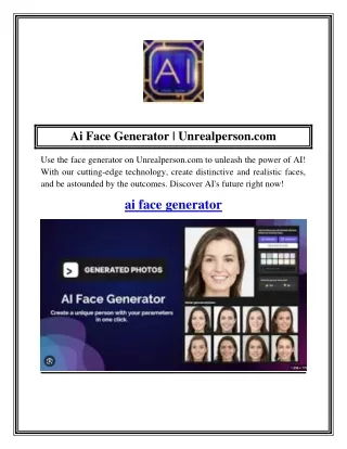 Ai Face Generator  Unrealperson.com