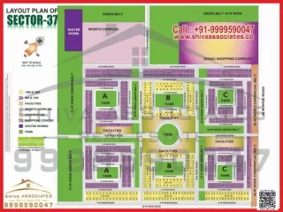 Layout Plan Of Sector 37 Greater Noida HD Map | Shiva Associates