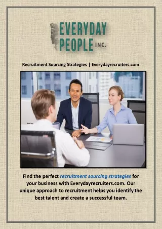 Recruitment Sourcing Strategies | Everydayrecruiters.com