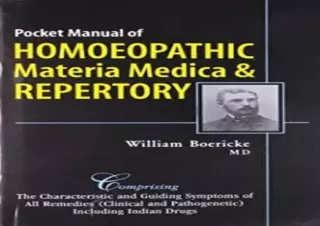 ⚡PDF ✔DOWNLOAD Pocket Manual of Homeopathic Materia Medica and Repertory and a C