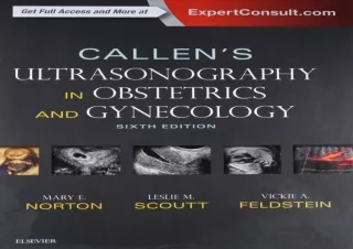 ❤READ ⚡PDF Callen's Ultrasonography in Obstetrics and Gynecology