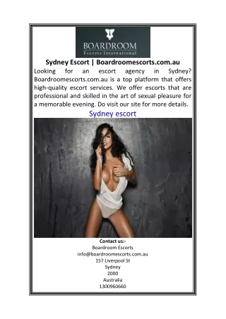 Sydney Escort  Boardroomescorts.com.au