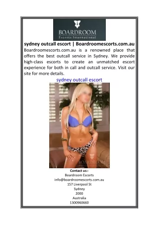sydney outcall escort  Boardroomescorts.com.au