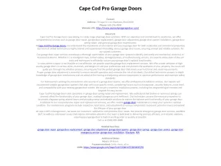 cape cod pro garage doors