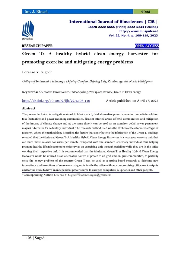 Green T: A healthy hybrid clean energy harvester for promoting exercise