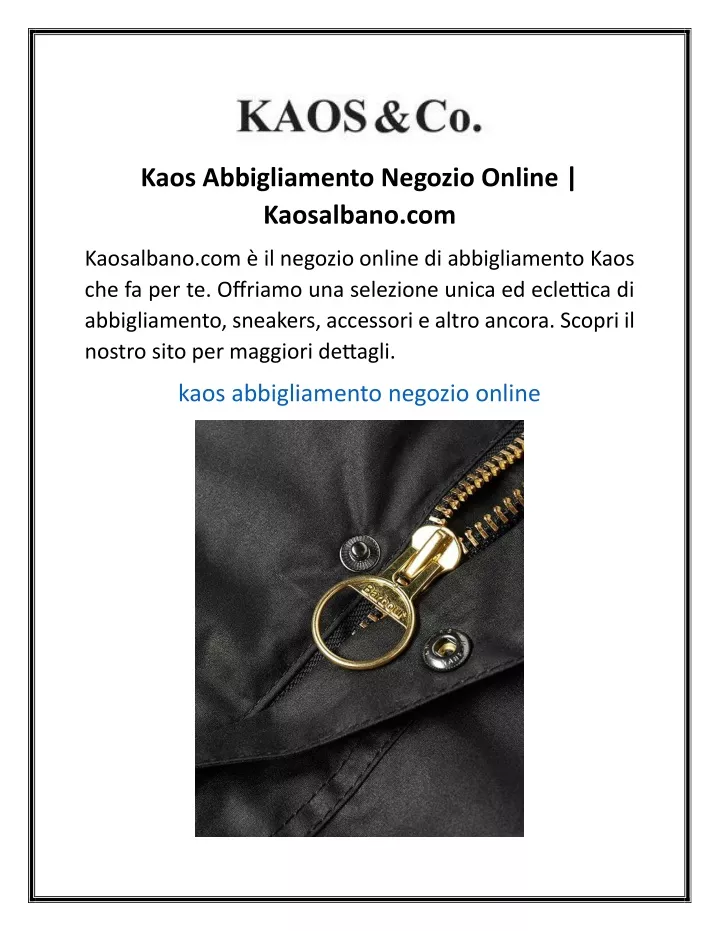 kaos abbigliamento negozio online kaosalbano com