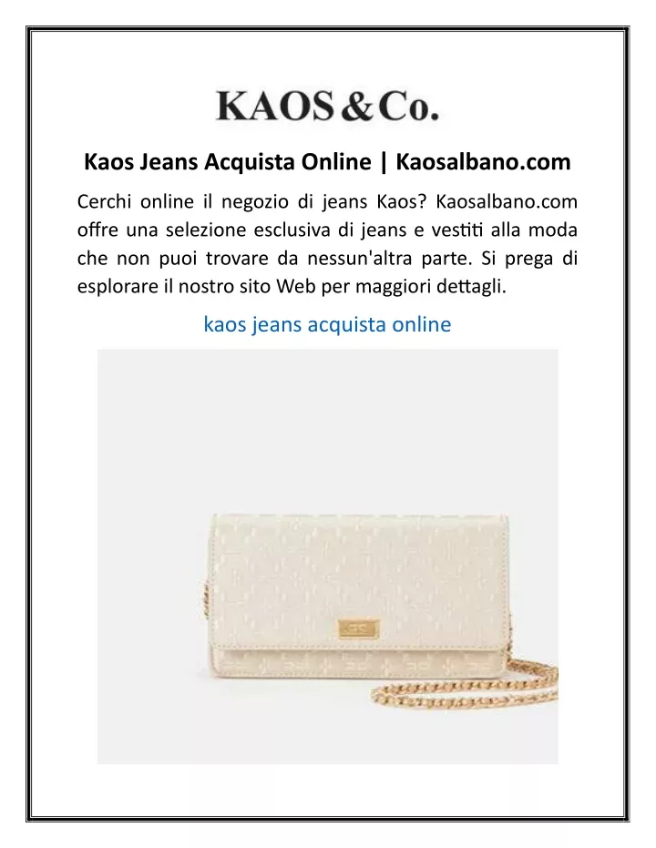 kaos jeans acquista online kaosalbano com