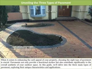 Unveiling the Three Types of Pavement