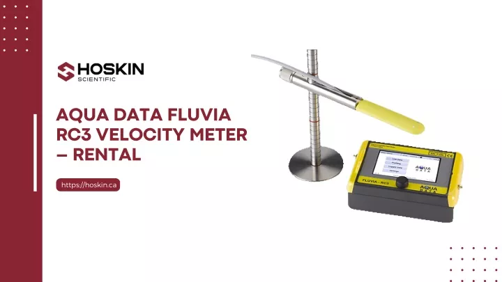 aqua data fluvia rc3 velocity meter rental