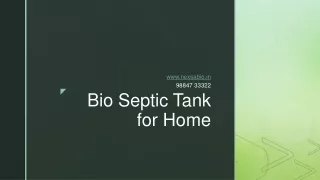 Bio Septic Tank for Home